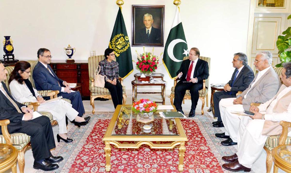 prime minister nawaz sharif meeting with world bank chief operating officer sri mulyani indrawati in islamabad on saturday photo pid