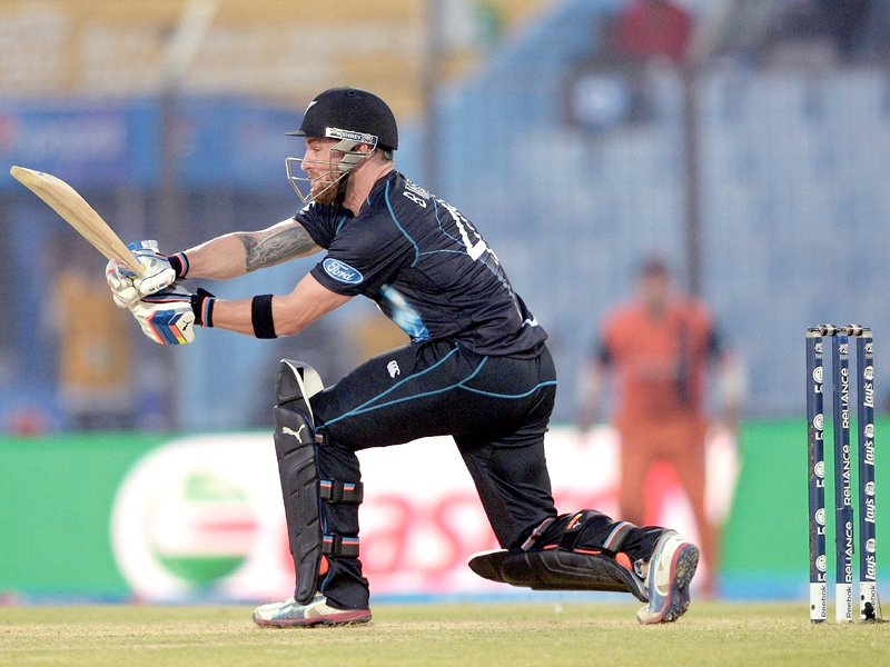 mccullum became the first man to reach 2 000 runs in twenty20 cricket when he scored 21 in his 67th match photo afp