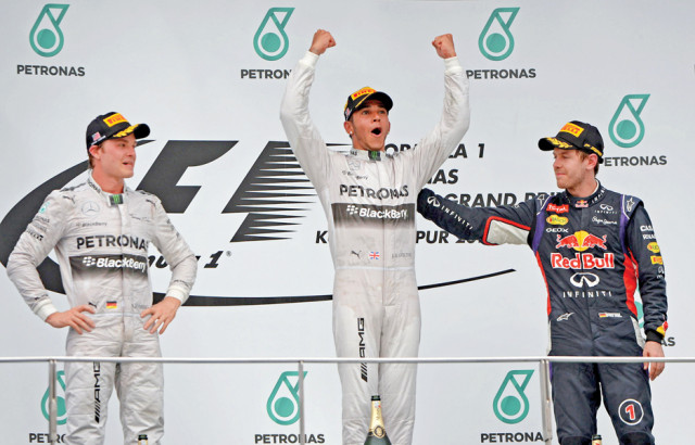 it was a consummate performance from hamilton and mercedes ending a run of nine races without a podium one of his worst droughts since he entered the sport in 2007 photo afp it was a consummate performance from hamilton and mercedes ending a run of nine races without a podium one of his worst droughts since he entered the sport in 2007 photo afp
