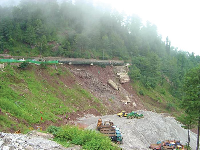the site of the shelved parking plaza project in jhika gali photo express the site of the shelved parking plaza project in jhika gali photo express