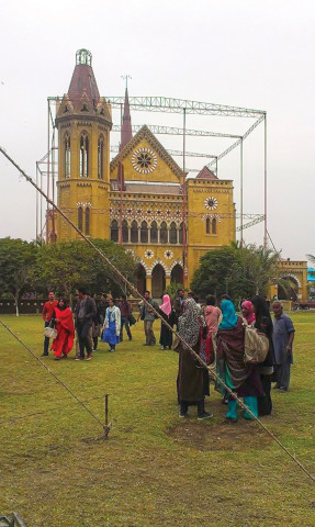 students of the indus valley school of arts and architecture suggest ways to promote the use of frere hall photo file students of the indus valley school of arts and architecture suggest ways to promote the use of frere hall photo file