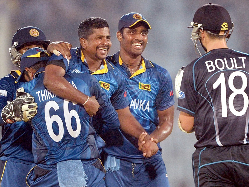 despite posting an easy target sri lanka ably defended their score against new zealand with rangana herath taking five wickets for three runs photo afp