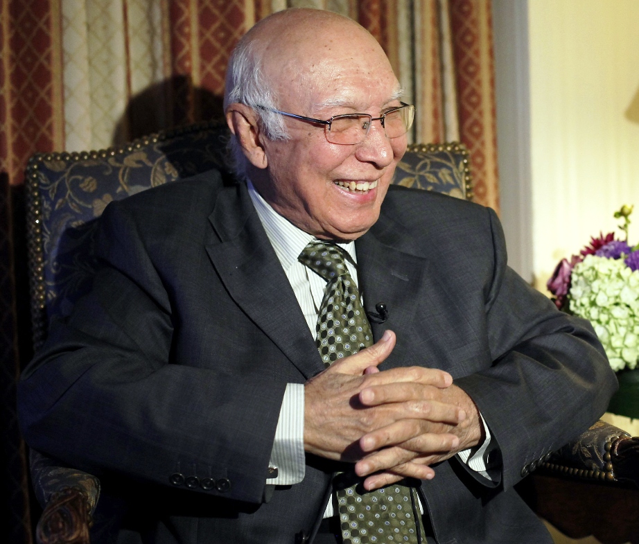 adviser to the prime minister on foreign affairs and national security sartaj aziz photo reuters