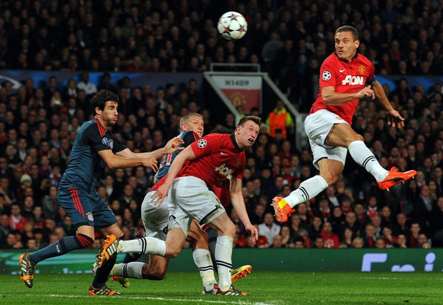 underdogs prevail united defender vidic scored from a header to produce a 1 1 draw against defending champions bayern munich in the first leg of their champions league quarter final on tuesday photo afp underdogs prevail united defender vidic scored from a header to produce a 1 1 draw against defending champions bayern munich in the first leg of their champions league quarter final on tuesday photo afp