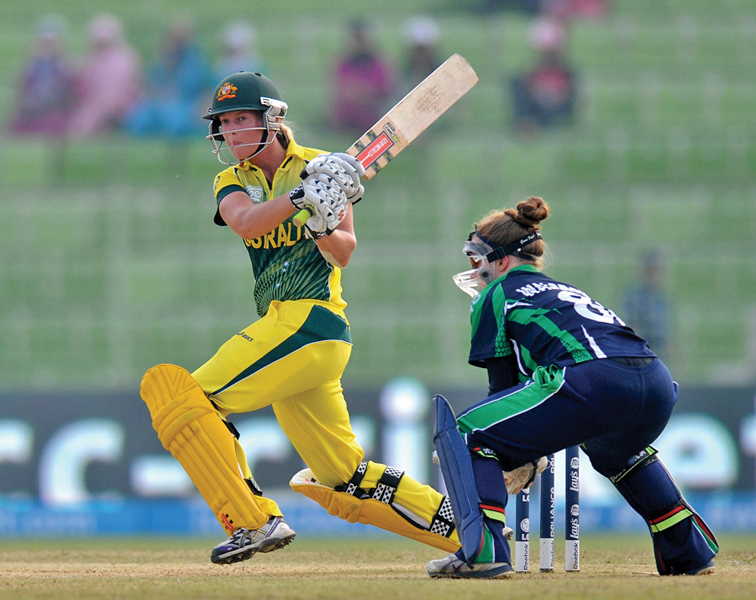 australia women seek to defend their world twenty20 title as they face west indies in the semi final on thursday photo icc