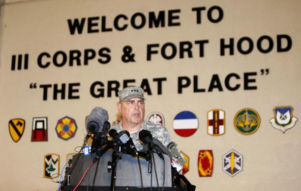 lt gen mark milley addresses the media during a news conference at the entrance to fort hood army post in texas april 2 2014 photo reuters