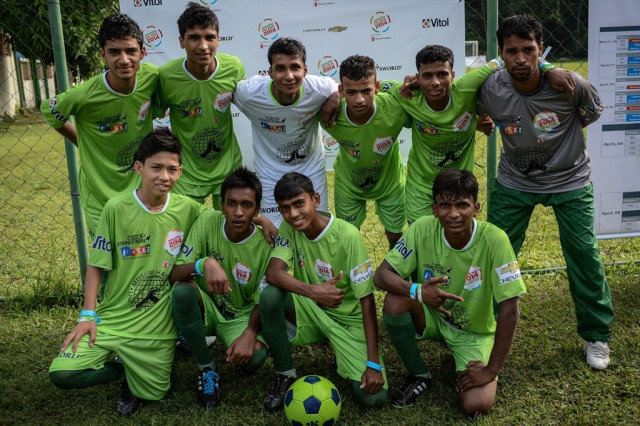 pakistani players who participated in the 2014 street child world cup in rio de janeiro brazil photo afp pakistani players who participated in the 2014 street child world cup in rio de janeiro brazil photo afp