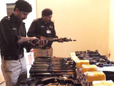 terror bid foiled huge cache of weapons seized