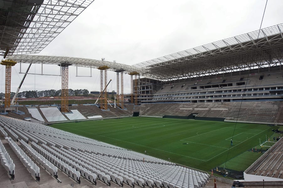 the brazilian government and fifa are under the spotlight as fatalities during stadium constructions for the world cup have marred the hype for the tournament photo afp