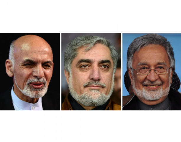 this combination of photographs shows afghan presidential candidates l r ashraf ghani ahmadzai attending a debate at tolo tv station in kabul on february 4 2014 abdullah abdullah attending a hazara gathering in kabul on march 7 2014 and zalmai rassoul during a political rally in bamiyan on april 1 2014 photo afp this combination of photographs shows afghan presidential candidates l r ashraf ghani ahmadzai attending a debate at tolo tv station in kabul on february 4 2014 abdullah abdullah attending a hazara gathering in kabul on march 7 2014 and zalmai rassoul during a political rally in bamiyan on april 1 2014 photo afp