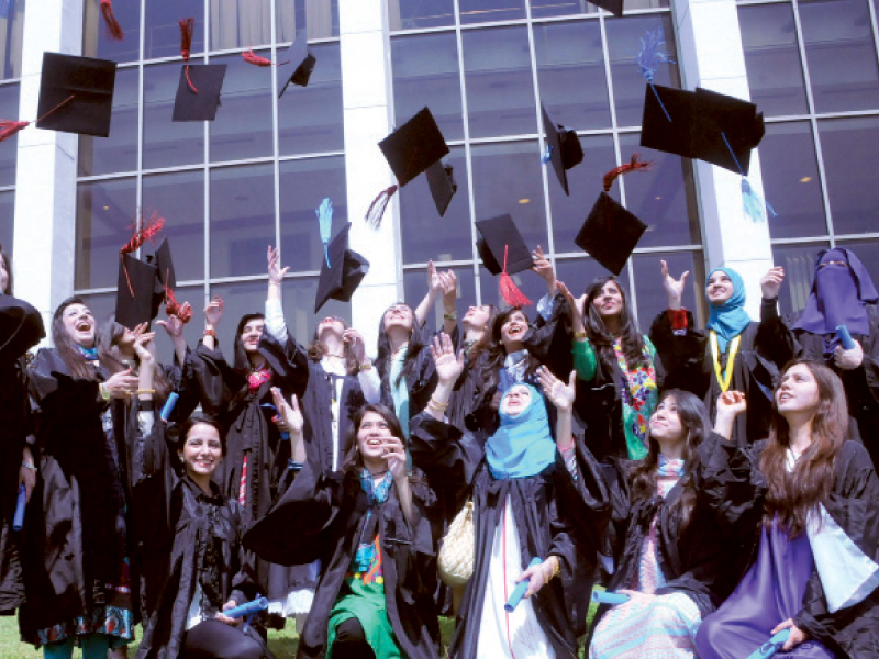 graduates rejoice while bidding adieu to an era of learning and laughter photo waseem nazir express