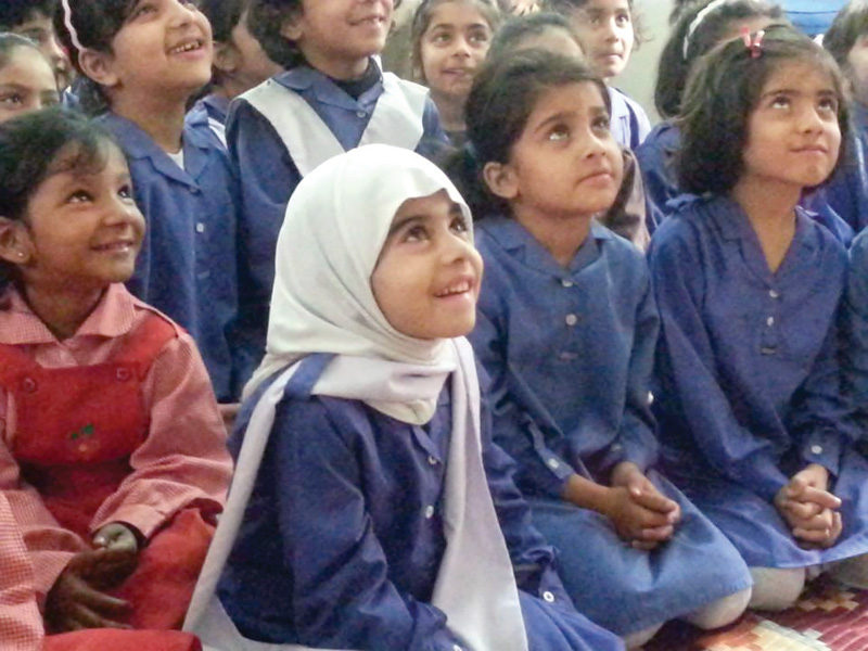 part of farooqi s initiative has been organising sessions at school where children are encouraged to read books photo publicity