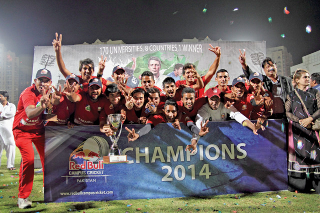 karachi university is set to represent pakistan in the world finals of the red bull campus cricket in london after beating university of sargodha by 10 wickets photo red bull karachi university is set to represent pakistan in the world finals of the red bull campus cricket in london after beating university of sargodha by 10 wickets photo red bull