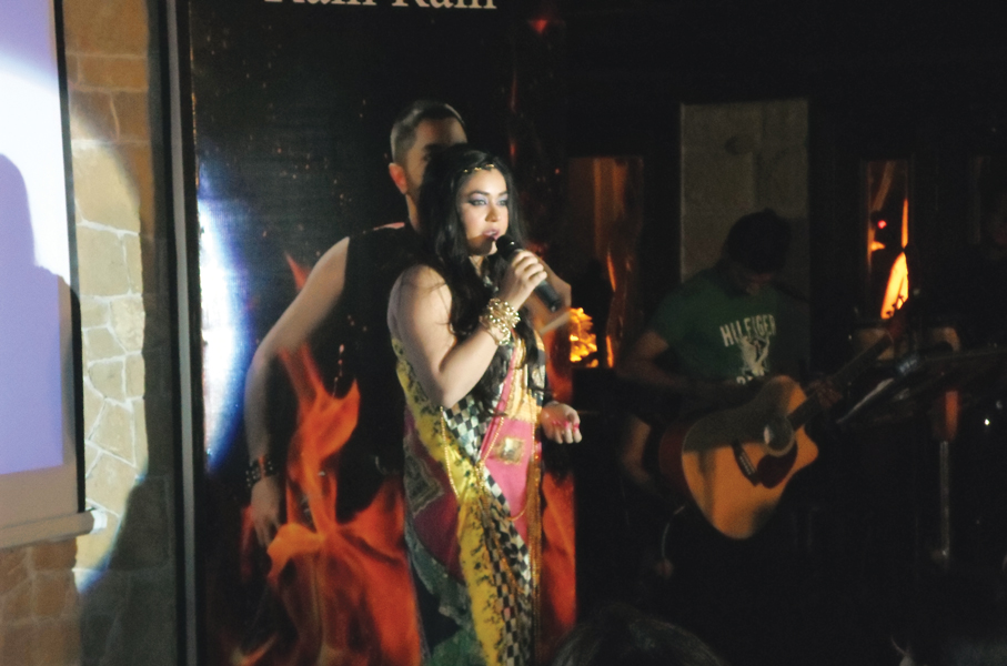 rizvi performing kalli kalli live at the premiere of her music video photo publicity