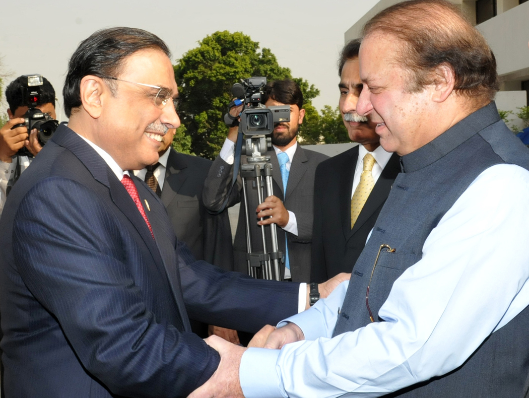with increasing tensions premier nawaz is likely to find support from zardari on the musharraf trial photo pid