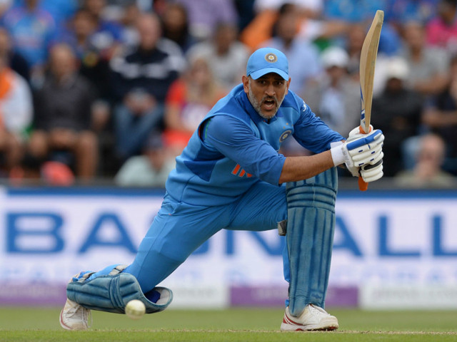 ms dhoni of india hits out during the third royal london one day international between england and india at headingley on july 17 2018 in leeds england photo getty