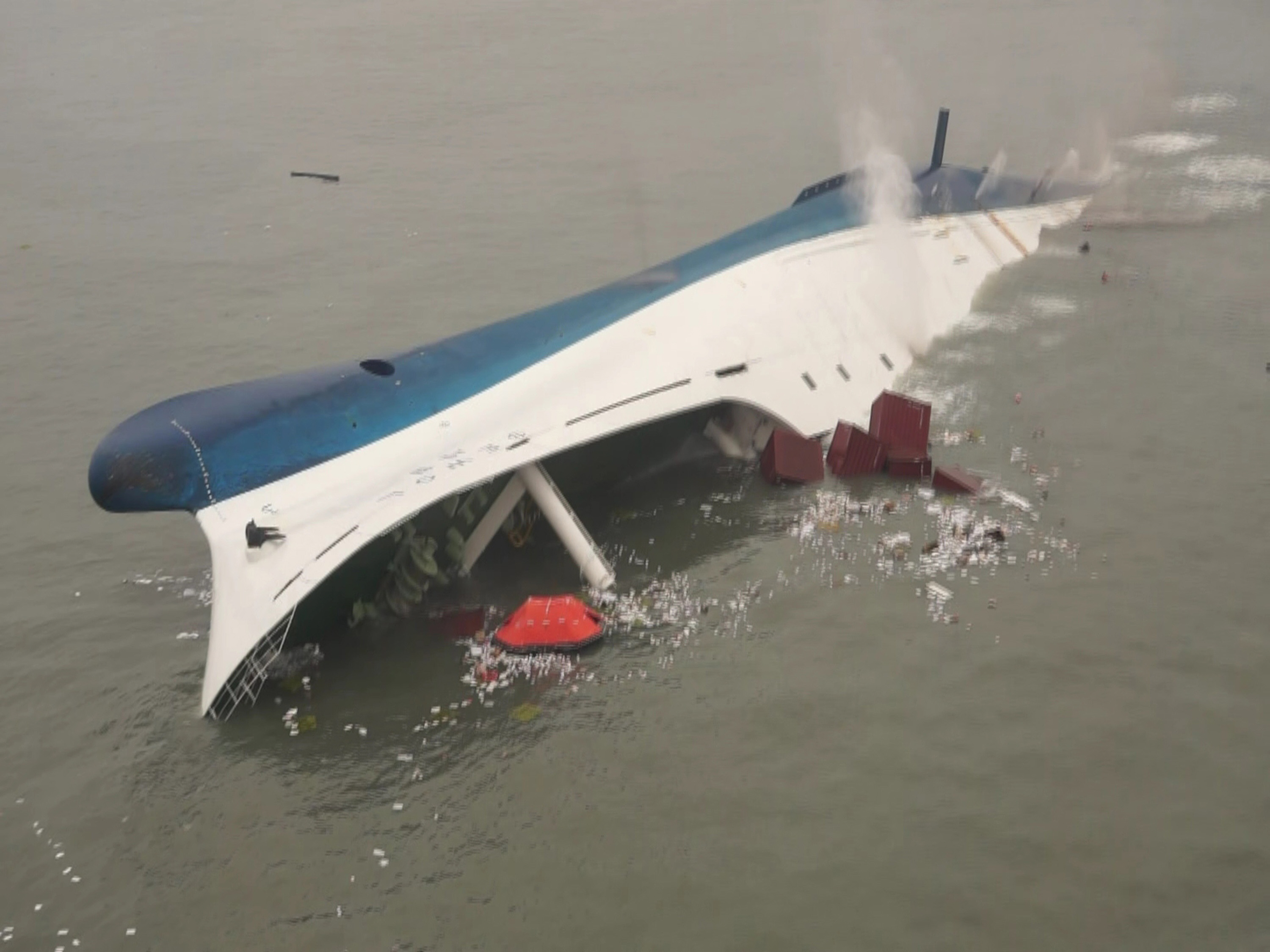 south korean ferry is seen sinking in the sea off jindo april 16 2014 in this picture provided by korea coast guard and released by yonhap photo reuters korea coast guard yonhap