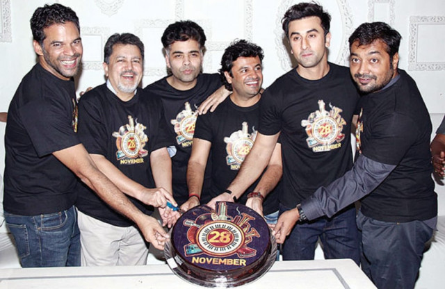 pictured here are karan ranbir and anurag with other men of the team at the bombay velvet wrap up party photo file pictured here are karan ranbir and anurag with other men of the team at the bombay velvet wrap up party photo file