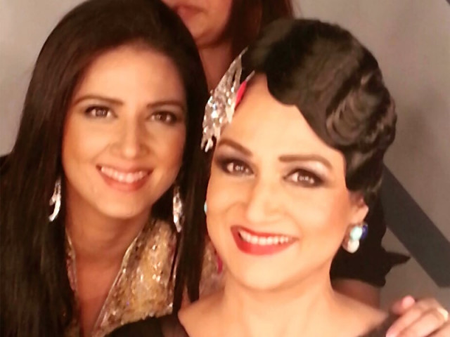 with actress sawera nadeem