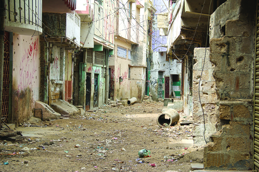 lawmakers insist that peace has been restored in lyari but the christian residents of slaughter house are still scared to go back since they left the area in october last year photo file