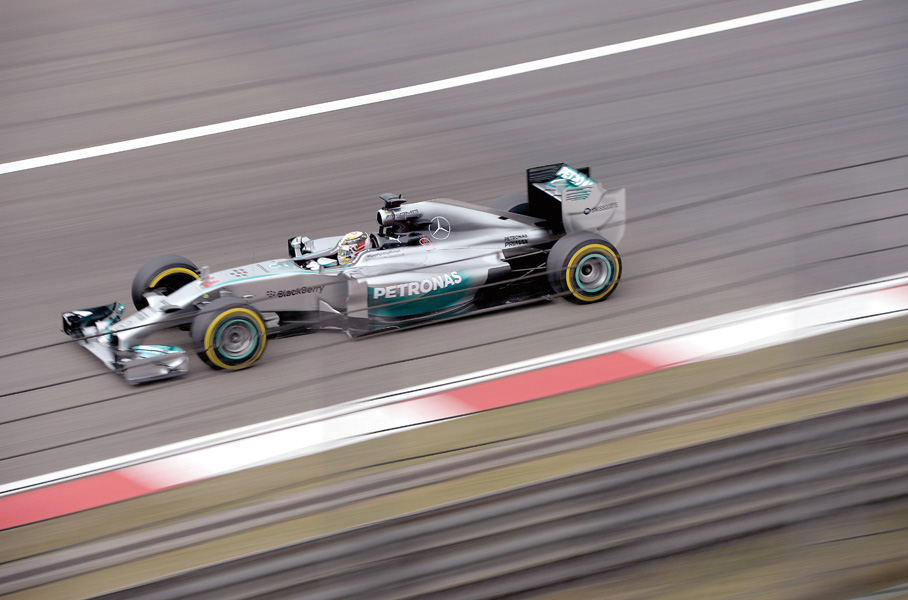 hamilton battled back to set the fastest time in second practice after suspension problems with his mercedes earlier in the day photo afp