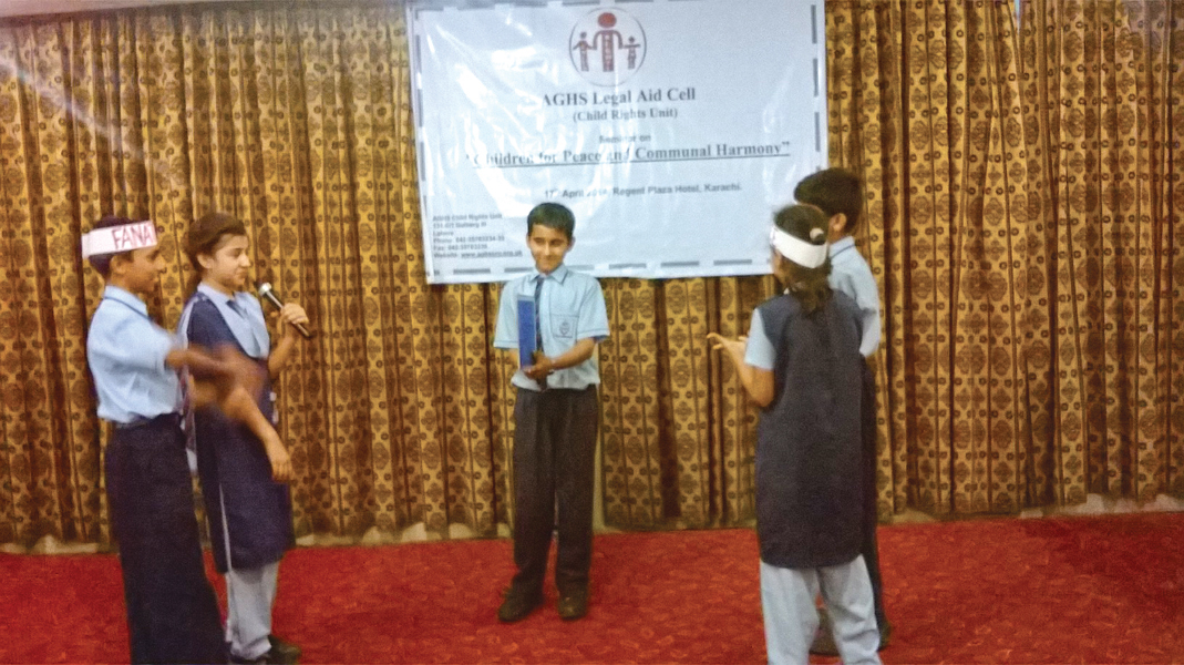 students put up plays and screened documentaries about how living in lyari was affecting their lives photo press release