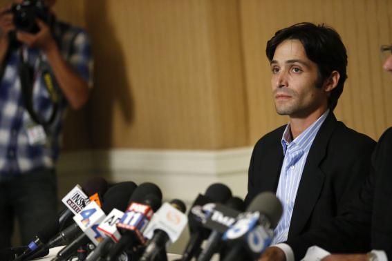 plaintiff michael egan attends a news conference at the four seasons hotel in los angeles photo reuters