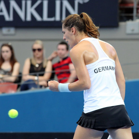 germany 039 s andrea petkovic celebrates a point in her women 039 s singles tennis match during the fed cup semi final tie in brisbane on april 19 2014 photo afp germany 039 s andrea petkovic celebrates a point in her women 039 s singles tennis match during the fed cup semi final tie in brisbane on april 19 2014 photo afp