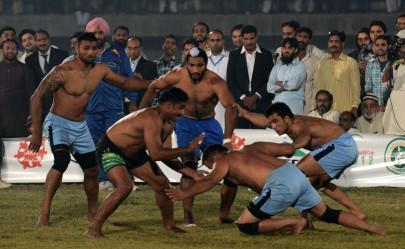 flexing muscles camp set up to train kabaddi team