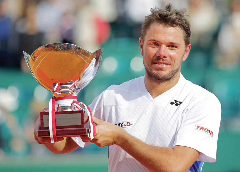 wawrinka clinched his maiden masters title when he beat federer 4 6 7 6 5 6 2 in an all swiss final at monte carlo on sunday photo afp