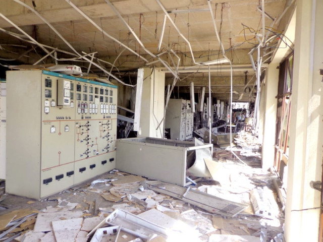 a photo of a grid station that was attacked by militants photo muhammad iqbal express a photo of a grid station that was attacked by militants photo muhammad iqbal express