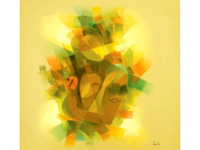 geometrical drawings painting the rhythms inherent in bengali women