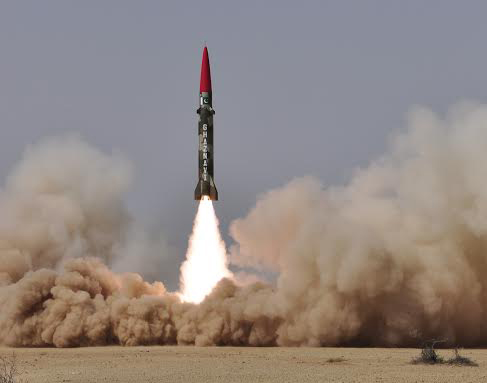 the short range surface to surface ballistic missile can carry nuclear and conventional warheads to a range of 290 kilometres photo ispr