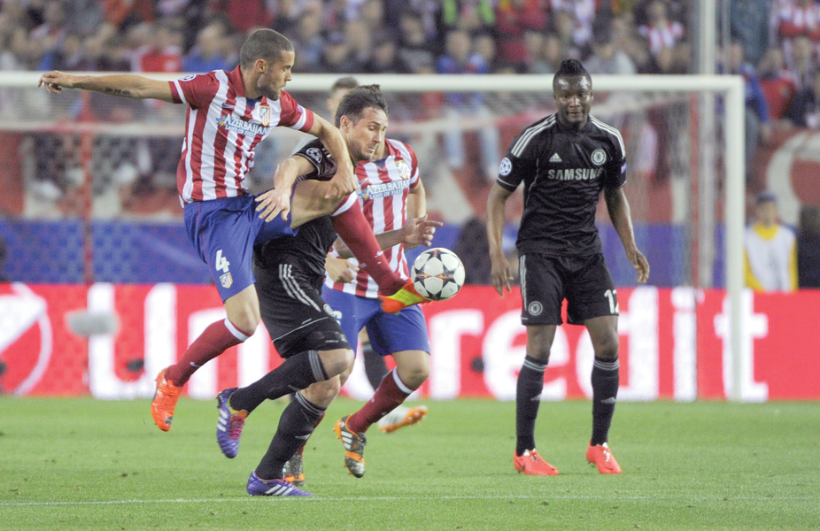 the first leg was frustrating for atletico as they failed to bypass a strong chelsea defence photo afp