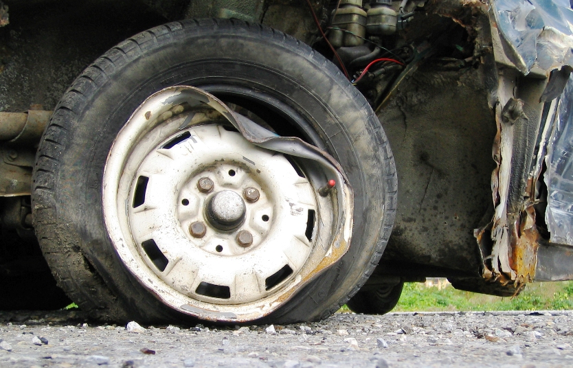 two speeding cars collide on the shalimar link road near a petrol station photo file