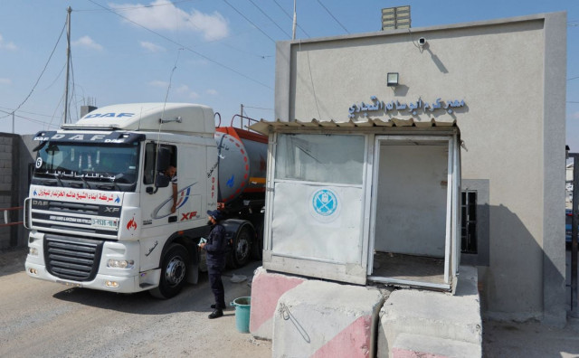 a truck carrying fuel imports into gaza photo reuters a truck carrying fuel imports into gaza photo reuters