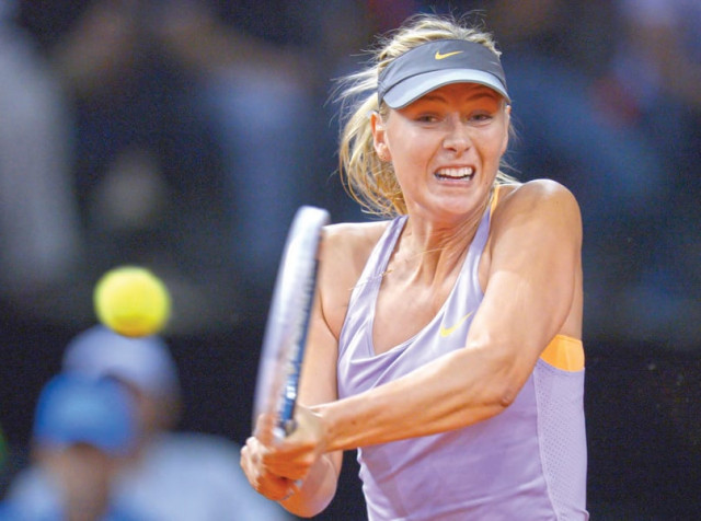 maria sharapova moves into the semi final after defeating top seed agnieszka radwanska as she vies to complete a hat trick of stuttgart titles photo afp maria sharapova moves into the semi final after defeating top seed agnieszka radwanska as she vies to complete a hat trick of stuttgart titles photo afp