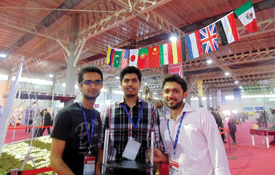 global fame iba students imran hemani safeer hussain and nabeel zahid rajput came back with the third prize at the robocop iranopen 2014 competition held in tehran photos courtesy iba