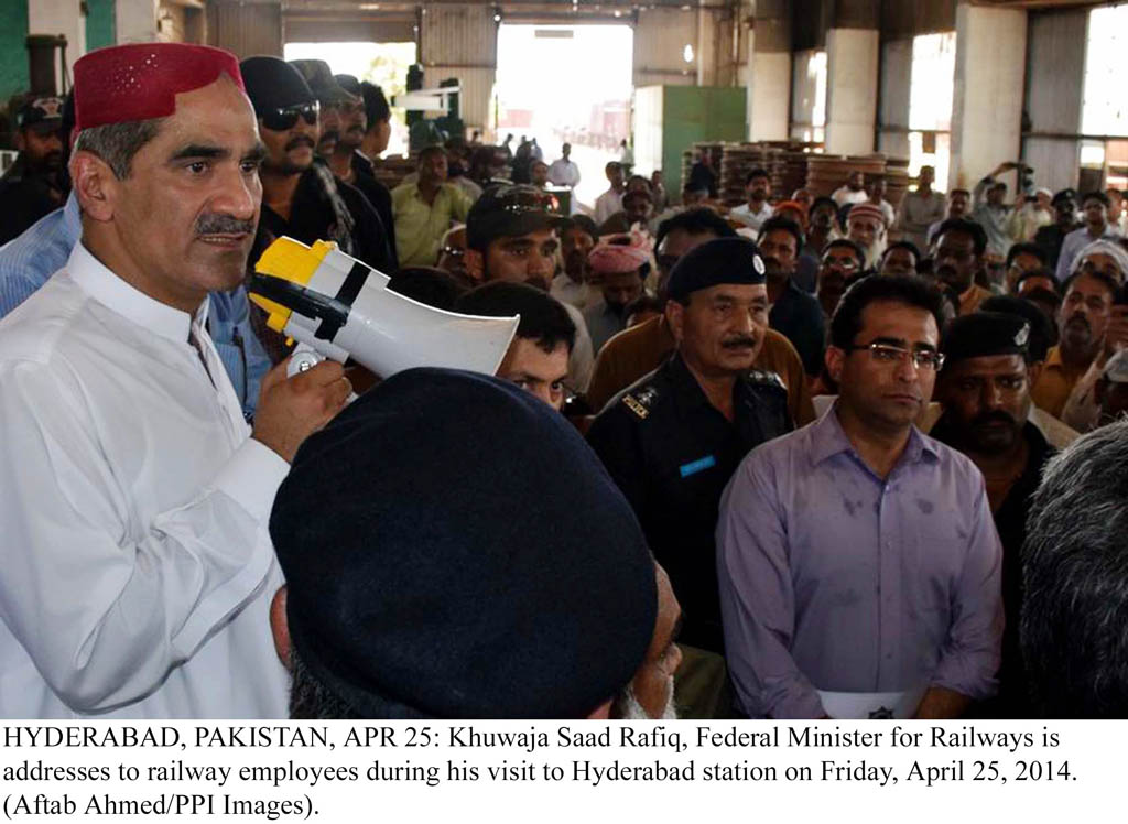 journalism should be based on truth partisanship is bringing pakistan into disrepute internationally says railways minister khawaja saad rafique photo ppi