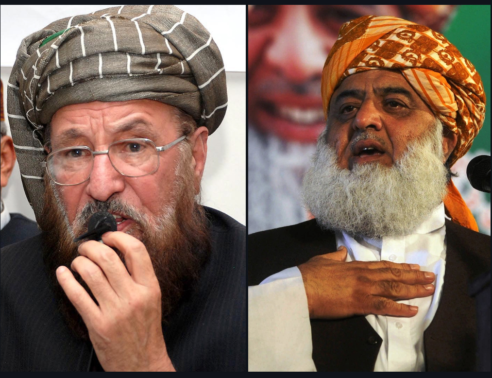 maulana samiul haq and maulana fazlur rehman said they are on the same page regarding peace talks with taliban photo file