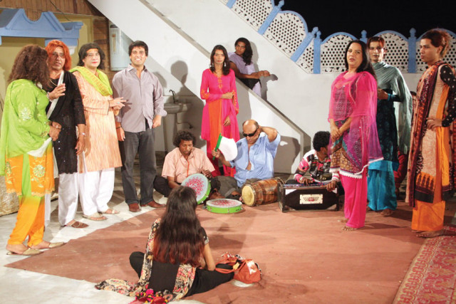 cast and crew members filming scenes from dunya photos abid nawaz express