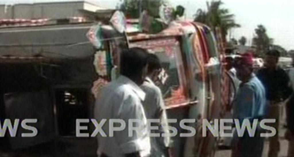 express news screengrab of the site of the accident