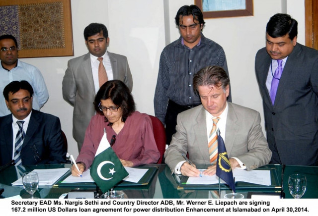 ead secretary nargis sethi and adb country director werner liepach signing the loan agreement for power distribution enhancement in islamabad on wednesday photo pid ead secretary nargis sethi and adb country director werner liepach signing the loan agreement for power distribution enhancement in islamabad on wednesday photo pid