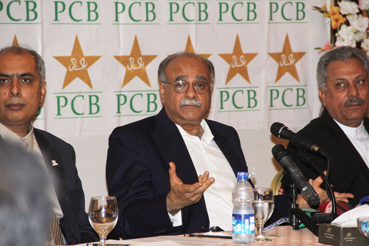 pakistan cricket board chairman najam sethi photo ayesha mir express