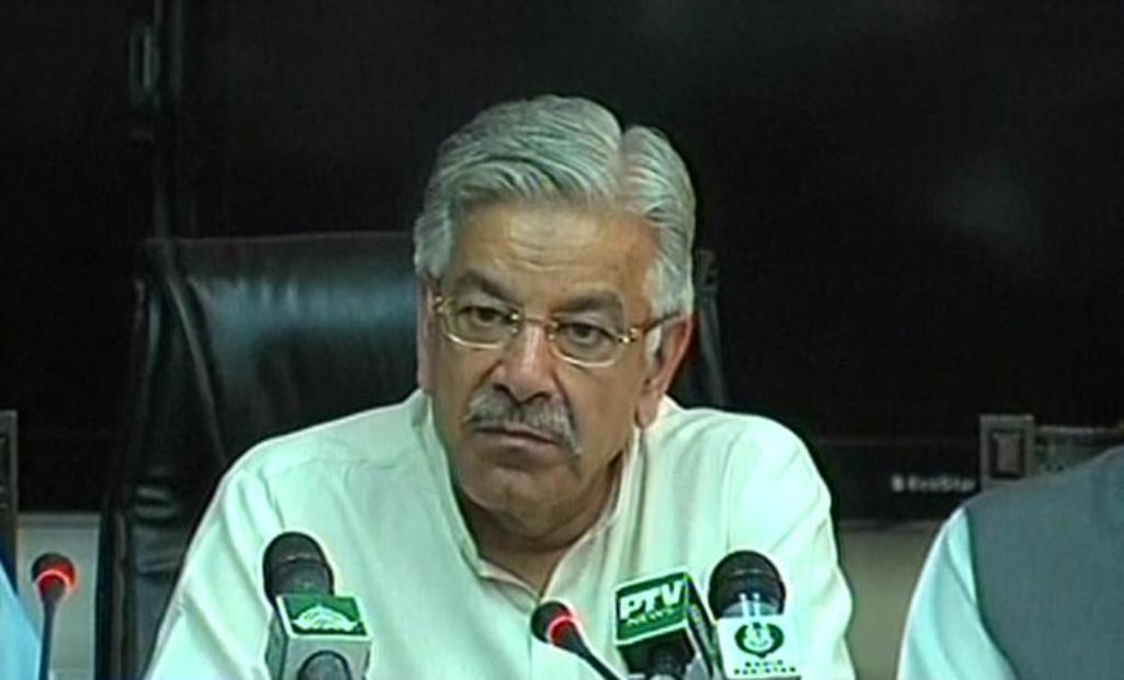 express news screengrab of defence minister khawaja asif