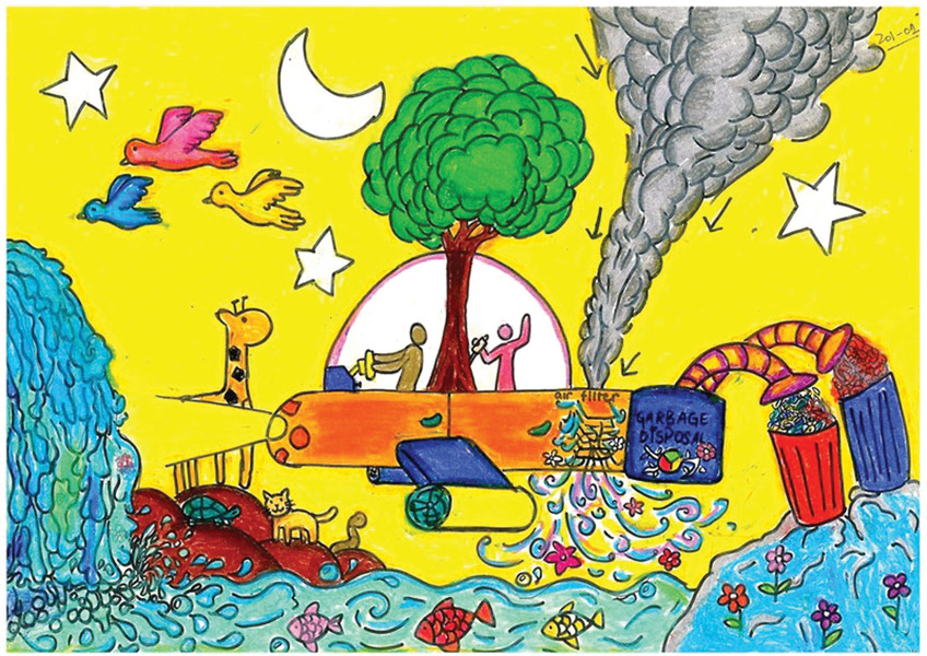 ahad raza hashmi made my eco friendly car above and won the under 10 category award in the seventh annual toyota dream car art contest his car used garbage as fuel and converted it into clean energy photo courtesy toyota indus motors