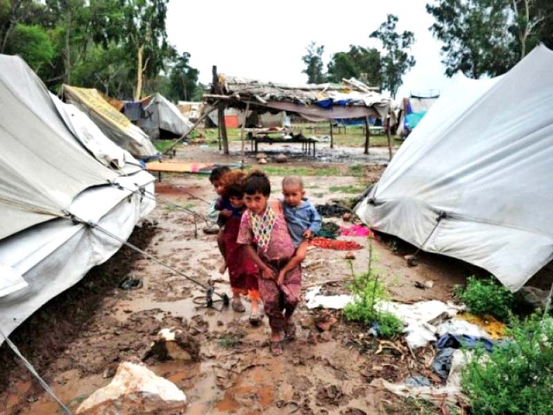 around 730 families that migrated to ajk from indian kashmir in 1989 are living in makeshift tents photo file