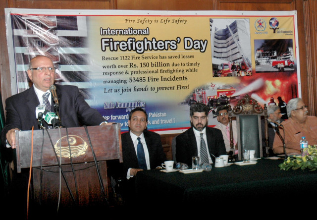the governor said better firefighting could be ensured if officials of the fire department and rescue 1122 workers were trained by strathclyde fire and rescue service in glasgow photo express the governor said better firefighting could be ensured if officials of the fire department and rescue 1122 workers were trained by strathclyde fire and rescue service in glasgow photo express