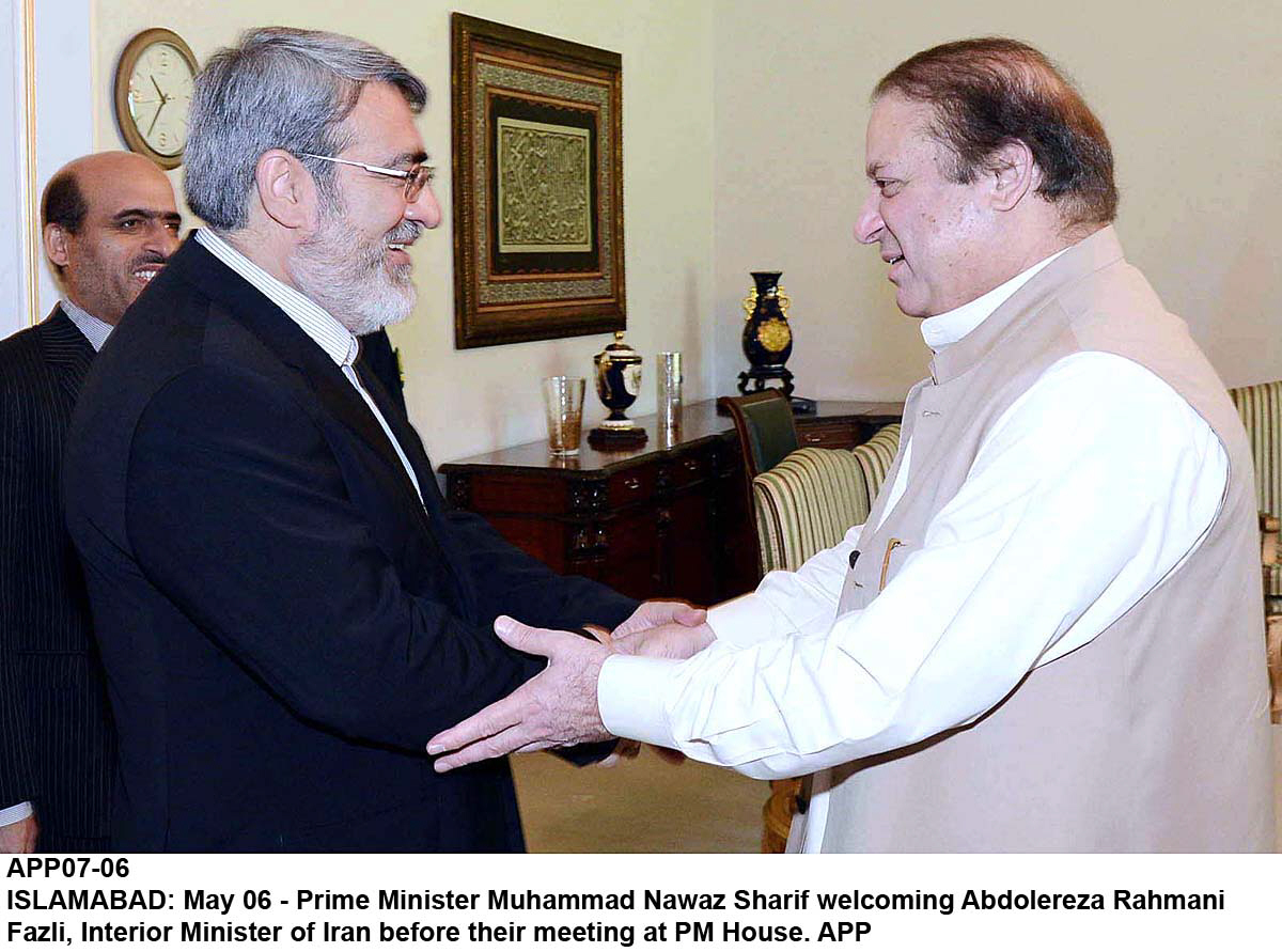 nawaz sharif welcomes abdolereza rahmani on tuesday photo app