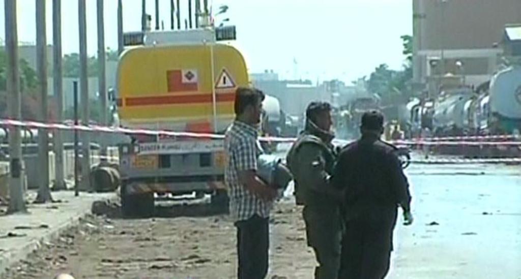 express news screengrab of the site from where the bomb was found